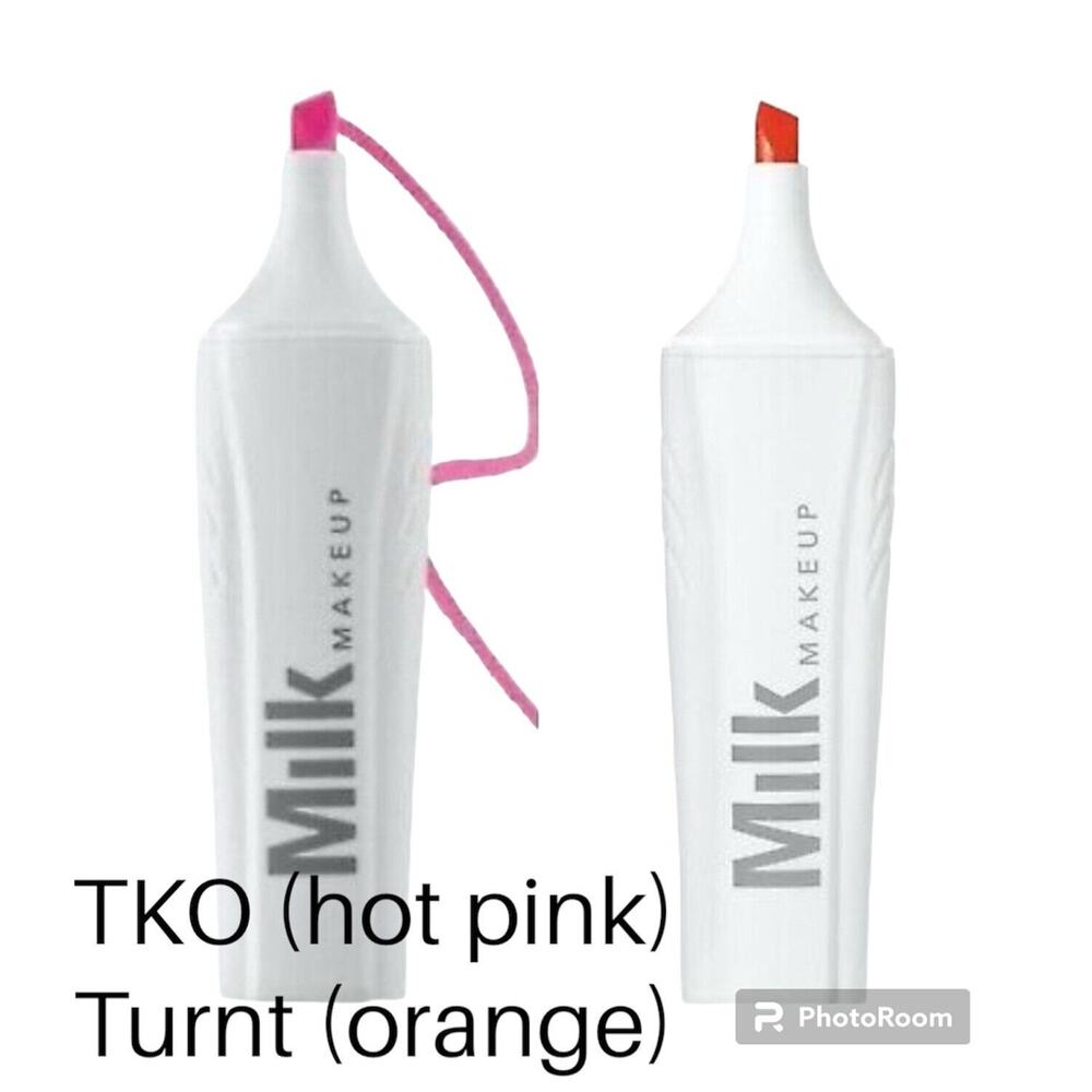 MILK MAKEUP Lip Marker Turnt orange TKO Pink Duo vegan full size .07 fl oz NEW